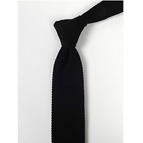 Caravat cà vạt len nam bản nhỏ 6cm phụ kiện cho phái mạnh mặc suit, vest, đi họp dự tiệc