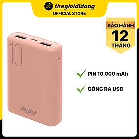 Mua Pin sạc dự phòng Polymer 10.000 mAh AVA+ PJ JP192 - Hàng chính hãng - Hồng