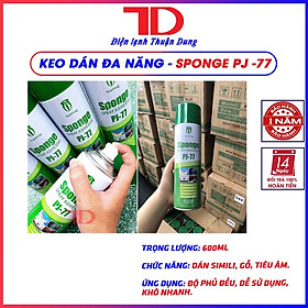 Mua Keo dán xốp  dán tường  giấy  mút  gỗ dạng keo xịt đa năng chuyên dụng dạng xịt PJ77 Lọ 600ml  Điện lạnh Thuận Dung