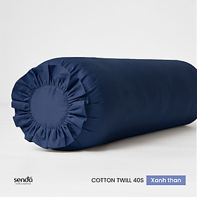 Vỏ gối ôm Cotton Twill Hàn Quốc 60x80 70x100 35x100cm Sen Đá Home Bedding trơn màu cao cấp, bao áo dây kéo khóa thô lụa
