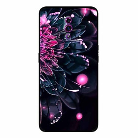 Ốp lưng in cho Oppo Reno Mẫu Mẫu Đơn Hồng Đen