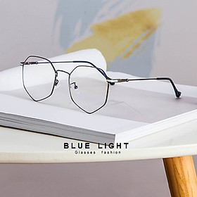 Kính Giả Cận, Gọng Kính Cận Nam Nữ Mắt Đa Giác Gọng Đen Hàn Quốc - BLUE LIGHT SHOP