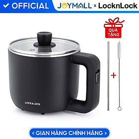 Mua Nồi Điện Đa Năng Lock&Lock EJP116BLK 0.8 Lít Dùng Nấu Mì  Nấu Lẩu - Hàng Chính Hãng Tặng Kèm Khay Hấp Trứng Và Combo Ống Hút + Cọ Rửa