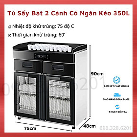 Mua Máy Sấy Bát Đĩa Khử Khuẩn 350L  Tủ Sấy Chén Đĩa 2 Cánh Có Ngăn Kéo