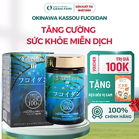 Fucoidan Genki Fami Nhật Bản, Tăng Cường Đề Kháng, Miễn Dịch, Hỗ Trợ Ngăn Ngừa Ung Bướu Hộp 150 viên