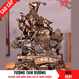 Mua Tượng Dê Tam Dương Trang Trí Phong Thủy Cao 38cm