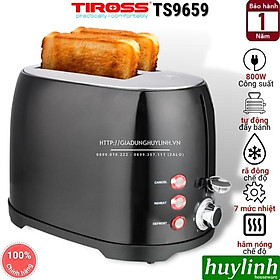 Máy nướng bánh mì sandwich 2 ngăn Tiross TS9659 - 800W - Hàng chính hãng