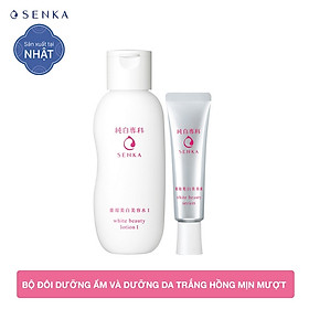 Bộ đôi dưỡng ẩm và dưỡng da trắng hồng mịn mượt Senka ( White Beauty Lotion 200ml + Serum White Beauty 35g)