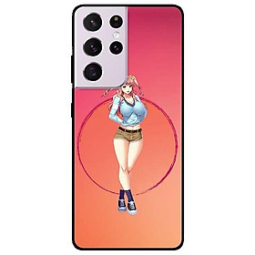 Ốp lưng dành cho Samsung Galaxy S21 - S21 Plus - S21 Ultra - mẫu Anime Cô Gái Áo Xanh