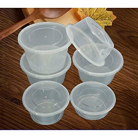 Mua Hộp nhựa tròn có nắp đựng thực phẩm quay được lò vi sóng (10 hộp/lốc kèm nắp)