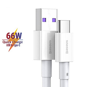 Mua Cáp sạc nhanh 66W Baseus Superior kết nối Type-C dây TPE siêu bền thiết kế chống gãy gập dài 200CM cho Android - Hàng chính hãng