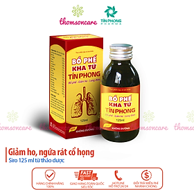 Siro Bổ phế Kha tử Tín Phong - Chai 125ml không đường - Hỗ trợ long đờm