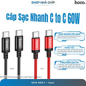 Mua Cáp sạc nhanh 3A Type-C to Type-C Hoco X89 60W dài 1m - Hàng Chính Hãng