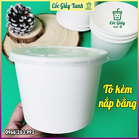 Mua 50 Tô Bát Giấy 500ml Có Nắp Dùng 1 Lần Đựng Cháo Dinh Dưỡng  Xôi  Mì Phở