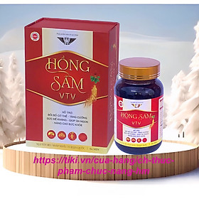 Viên uống Hồng sâm VTV Vinh Thịnh Vượng VV, hộp 60v, bồi bổ khí huyết, tăng cường sức đề kháng