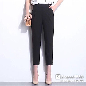 Quần baggy quần tây nữ công sở khoá sườn, form dáng chuẩn, Chất liệu tuyết mưa công sở dày mịn