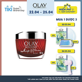 Kem Dưỡng Da Chống Nắng Ngừa Lão Hóa Olay Regenerist Whip UV 50g (Phiên bản mới)