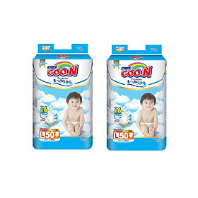 Combo 2 bịch tã dán Goo.n Premium super jumbo L50 miếng