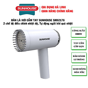 Mua Bàn là hơi cầm tay Sunhouse SHD2176  Công suất 1000W  Mặt bàn là phủ chống dính  Tây cầm gấp gọn  Tự động ngắt khi quá nhiệt  Bảo hành 12 tháng - Hàng chính hãng