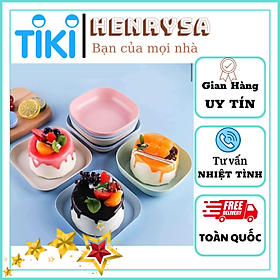 Set 8 Dĩa Nhựa Lúa Mạch Siêu Dễ Thương - HENRYSA