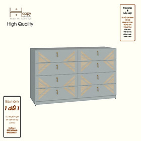 [Happy Home Furniture] CHARIS, Tủ lưu trữ 8 ngăn kéo, 128cm x 45cm x 78cm ( DxRxC), THK_119