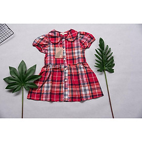 Váy kẻ cài cúc sổ sen size 3-8T. Chất vải thô mát mẻ, dễ mặc, không nhàu. Thương hiệu LITIBABY