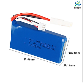 Pin 7.4v 1500mah EL2P Pin sạc đồ chơi điều khiển có mạch bảo vệ xả 25c