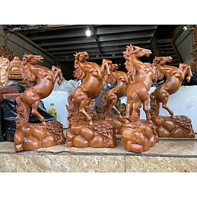 Mua Tượng con ngựa mã đáo thành công gỗ hương đá kt 50×23×12cm