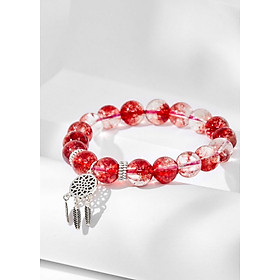 Vòng tay thạch anh ưu linh đỏ Dreamcatcher