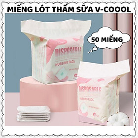 Miếng Lót Thấm Sữa VCOOL CAO CẤP Siêu Chống Thấm Chống Tràn An Toàn Tiết Kiệm (50 miếng/túi) (katydang)