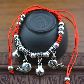 Lắc chân vòng chỉ đỏ vintage may mắn