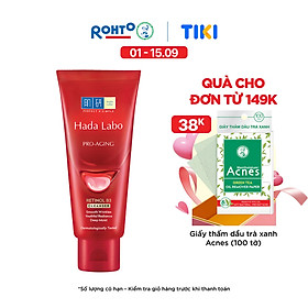 Sữa rửa mặt cải thiện dấu hiệu lão hóa dạng kem Hada Labo Pro-Aging Retinol B3 Cleanser 80g