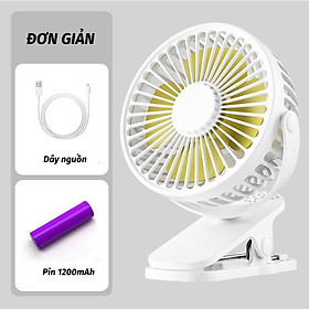 Mua Quạt Kẹp Bàn Mini Tích Điện Siêu Mát 3 Cấp Độ