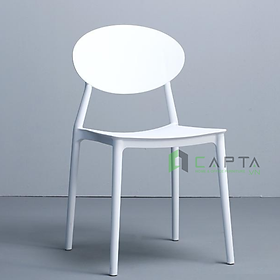 Ghế học bài thân nhựa màu trắng phong cách Hàn Quốc Ghế trang điểm Ghế tiếp khách nhựa đúc 100% – Nội thất CAPTA - Plastic Dining Chair in HCMC