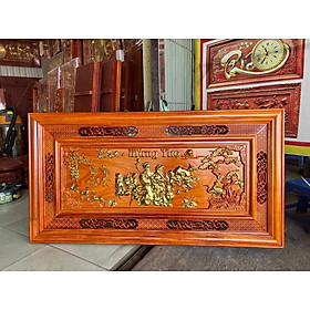 Mua Tranh treo tường mừng thọ bằng gỗ hương đỏ kt 67×127×4cm
