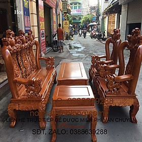 Mua Bộ Bàn Ghế Tam Sư Nghê Ba Đầu Gỗ Gõ Đỏ