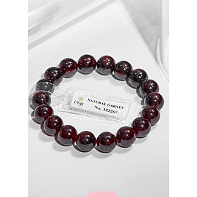 Gembank Vòng Tay Ngọc Hồng Lựu Garnet Tự Nhiên 10MM Kèm Giấy Kiểm Định