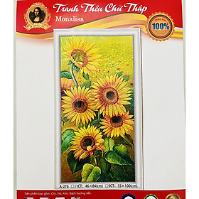 Mua Tranh thêu kín Hoa mẫu đơn A276  kích thước 46 x 84 cm