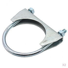 2pcs 304 Stainless Steel Saddle U- Exhaust  Clamp - 3 Inch
