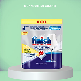 Viên rửa chén bát FINISH Quantum túi 54 viên - Hương Chanh