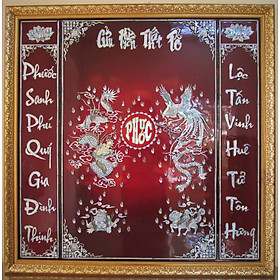 Mua Tranh liễn thờ  - Cửu huyền thất tổ  chủ đề Tứ Linh cẩn ốc mang đến tài lộc  thịnh vượng  bình an  tranh cỡ nhỏ kích thước 88x88cm  thích hợp cho mọi không gian phòng thờ