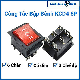 Công tắc bập bênh KCD4 6 chân(6P) 3 chế độ có đèn