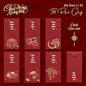 Bao lì xì Tết Bính Ngọ 2026 – Tết Đến Xuân Về, giấy C150 dày cán màng mịn, in sắc nét, đựng tiền 500k(TOKDODO)