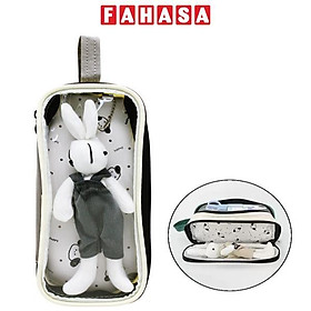 Bóp Viết Trong Suốt Kèm Thỏ Con - Shunde 9109 - Màu Xám