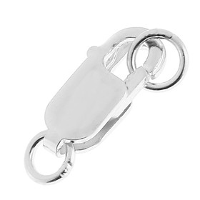 4-20pack 925 Lobster Claw Clasps with Loop for Keychain Jewelry Finding Silver