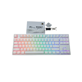 Bàn Phím Cơ Không Dây Hot Swap RK987 RGB. TKL 87 Phím. Ba Chế Độ Bluetooth