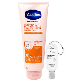 Sữa Dưỡng Thể Trắng Da VASELINE Dưỡng Ẩm Tự Nhiên THÁI LAN. Tặng 1 Chai Gel Móc Khóa ST Beauty 30ml