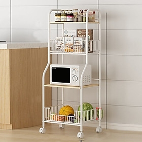 Kệ Nhà Bếp, Kệ Lò Vi Sóng Để Đồ Có Bánh Xe Đa Năng