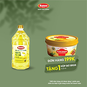 {Đơn 199k tặng hộp bơ 80g} Dầu ăn dinh dưỡng Ranee 2 lít