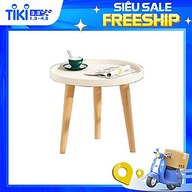 Mua Bàn trà sofa tròn  Bàn tròn cafe  Decor chân gỗ sồi tự nhiên  Bàn Trà nhỏ gấp gọn
